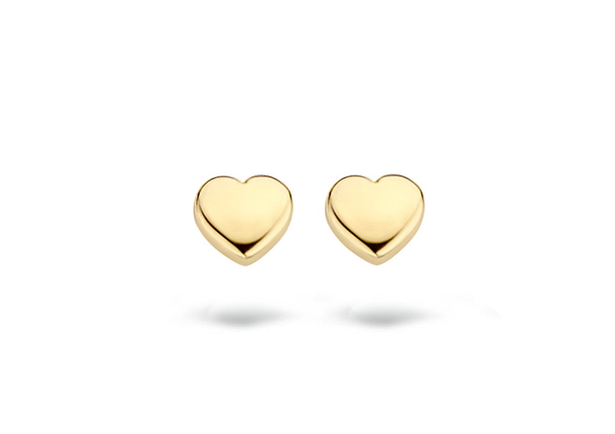 Blush Earrings 7245YGO - 14k Yellow Gold Heart Studs