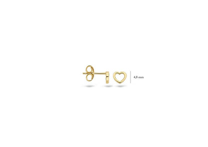 Blush Earrings 7246YGO - 14k Yellow Gold Open Heart Studs