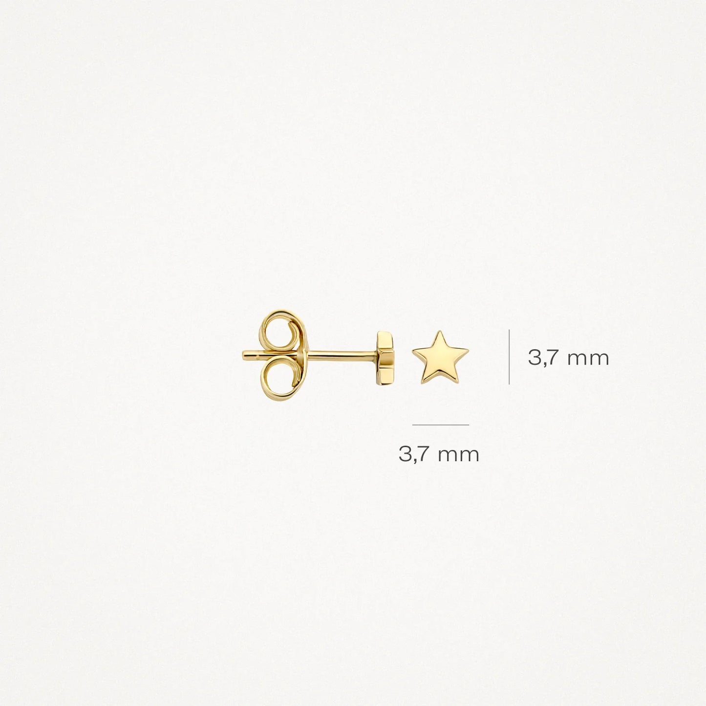 Blush Earrings 7247YGO - 14k Yellow Gold Star Studs