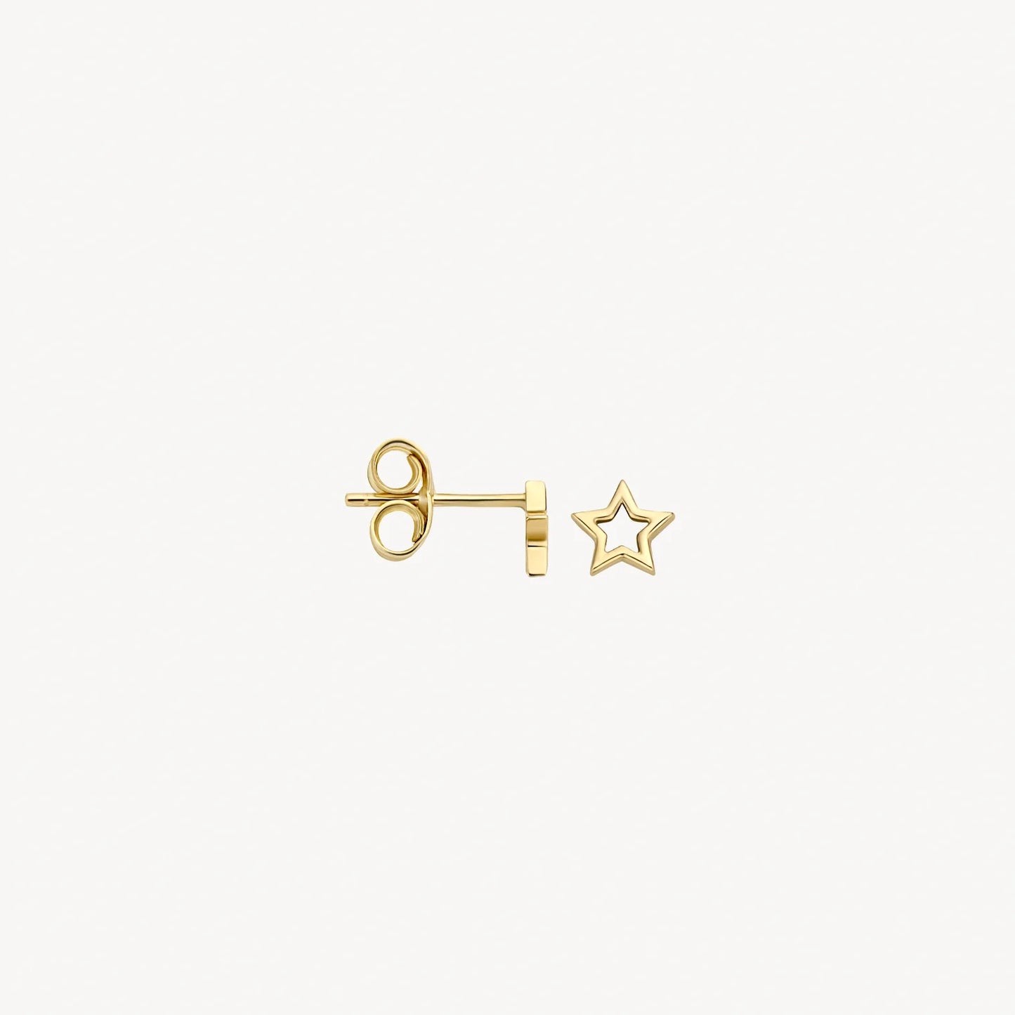 Blush Earrings 7248YGO - 14k Yellow Gold Open Star Studs