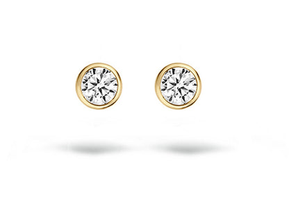 Blush Ear studs 7256YZI - 14k Yellow gold 3.8mm with zirconia