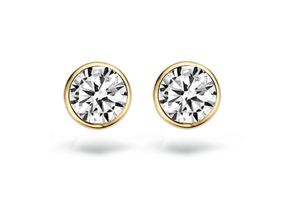 Blush Ear studs 7258YZI - 14k Yellow gold 5.35 mm with zirconia