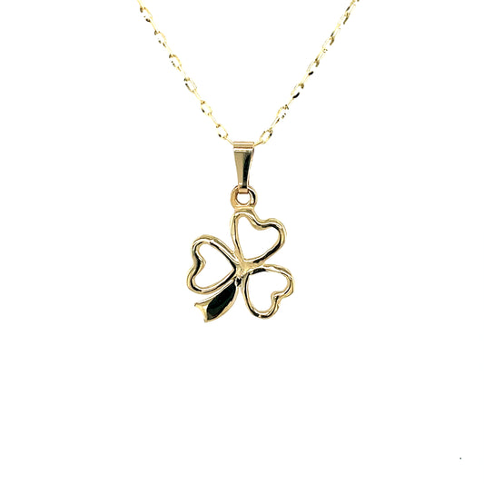 9ct Gold Shamrock Pendant GP838