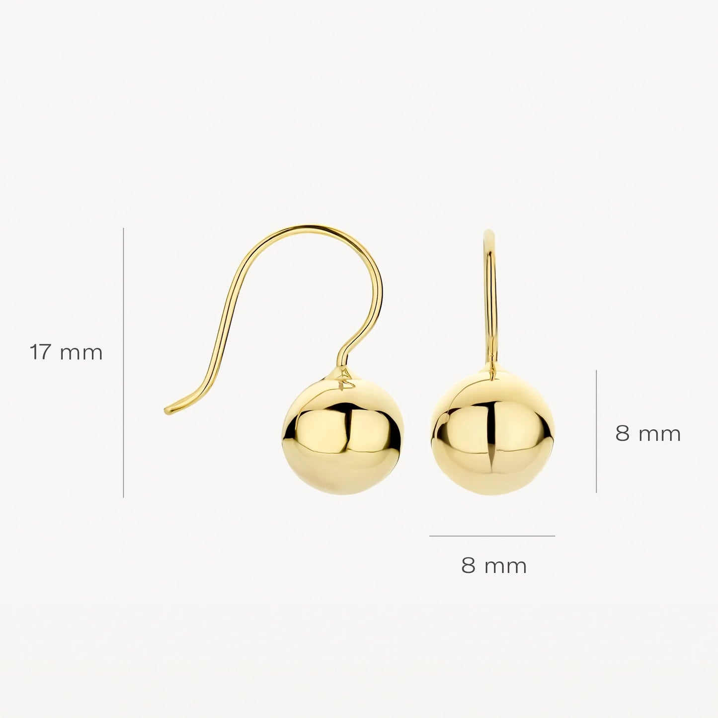 Blush Earrings 7261YGO - 14k Yellow Gold Ball Drops