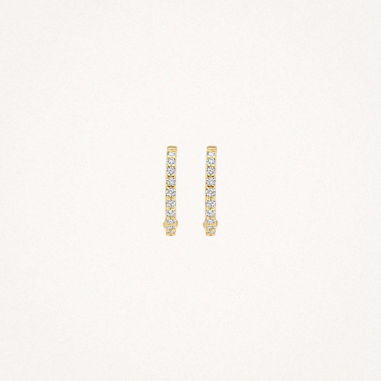 Blush Earrings 7268YZI - 14k Yellow Gold Huggies with zirconia