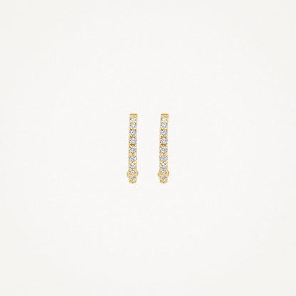 Blush Earrings 7268YZI - 14k Yellow Gold Huggies with zirconia