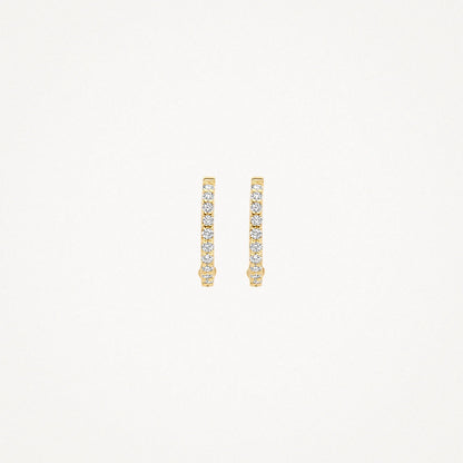 Blush Earrings 7269YZI - 14k Yellow Gold Huggies with zirconia