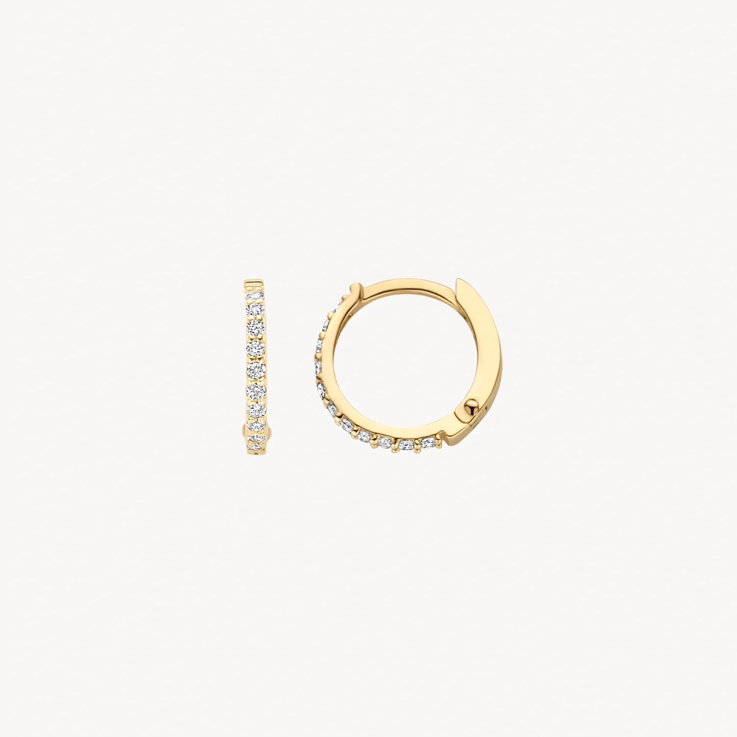 Blush Earrings 7269YZI - 14k Yellow Gold Huggies with zirconia