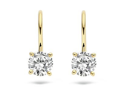 Blush Earrings 7296YZI - 14k Yellow gold zirconia drops