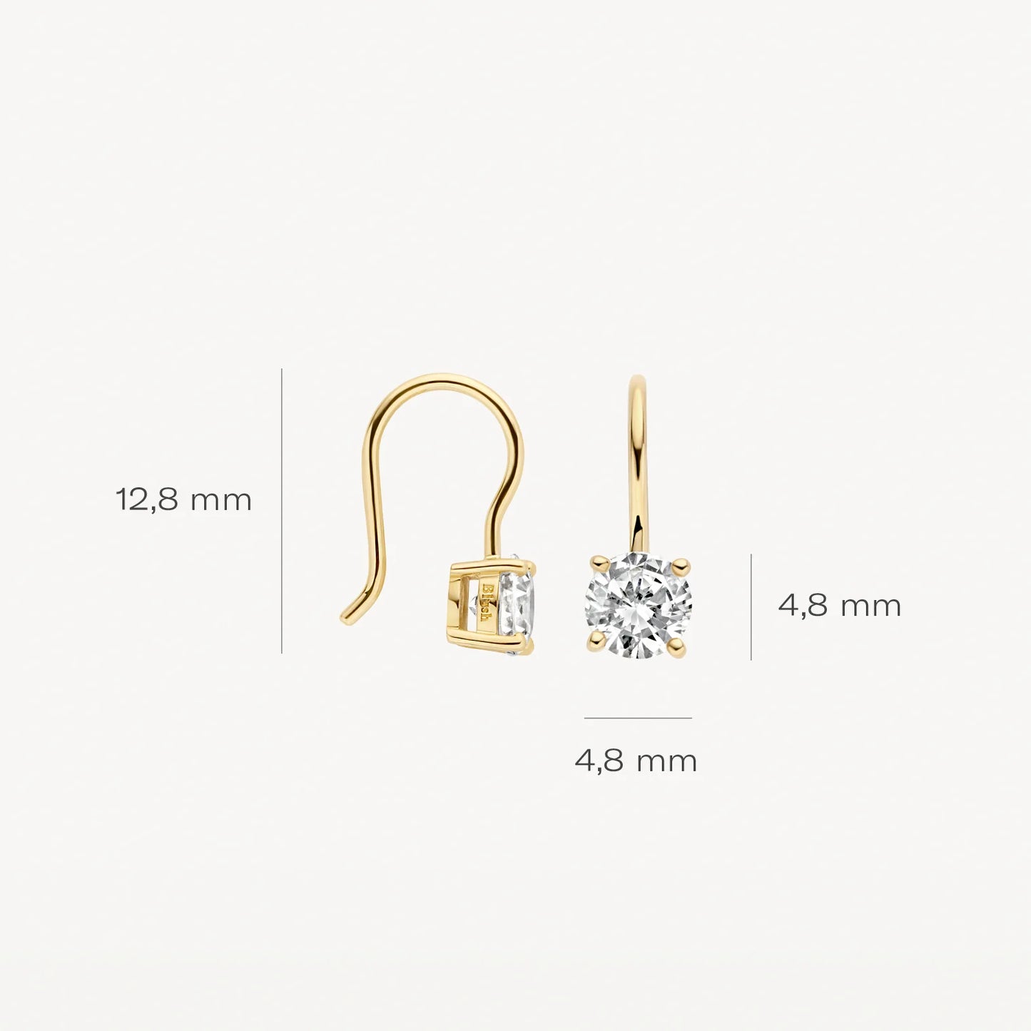 Blush Earrings 7296YZI - 14k Yellow gold zirconia drops