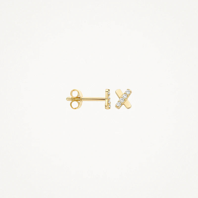 Blush Ear studs 7301YZI - 14k Yellow gold with zirconia