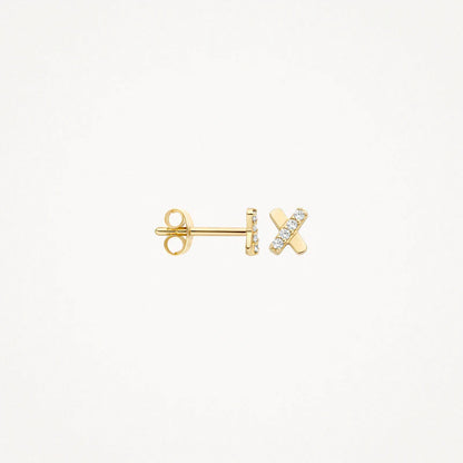 Blush Ear studs 7301YZI - 14k Yellow gold with zirconia