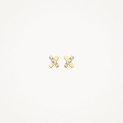 Blush Ear studs 7301YZI - 14k Yellow gold with zirconia