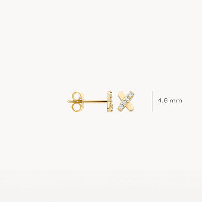 Blush Ear studs 7301YZI - 14k Yellow gold with zirconia