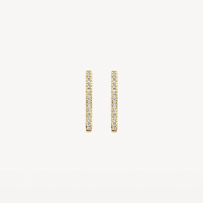 Blush Earrings 7309YZI - 14k Yellow gold Huggies with zirconia