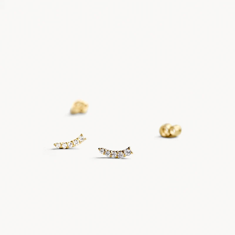 Blush Ear studs 7319YZI - 14k Yellow gold with zirconia