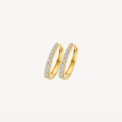 Blush Earrings 7341YZI - 14k Yellow Gold Huggies with Zirconia