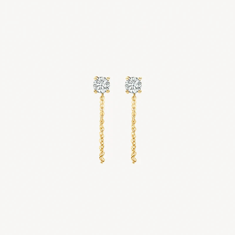 Blush Earrings 7345YZI - 14k Yellow Gold with zirconia