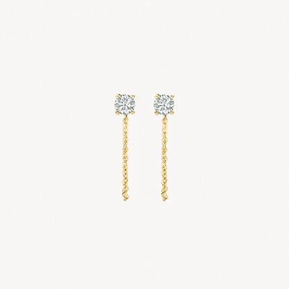 Blush Earrings 7345YZI - 14k Yellow Gold with zirconia