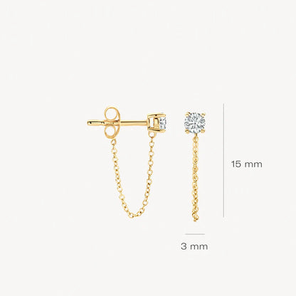 Blush Earrings 7345YZI - 14k Yellow Gold with zirconia