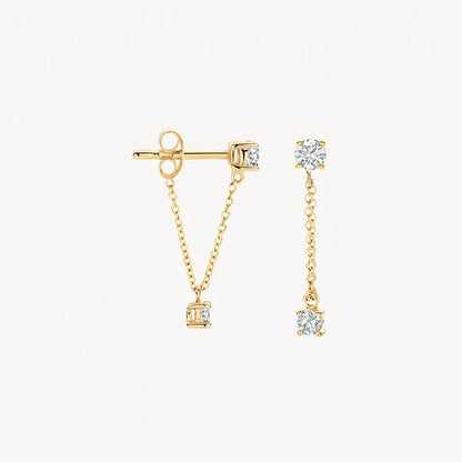 Blush Earrings 7346YZI - 14k Yellow Gold with zirconia