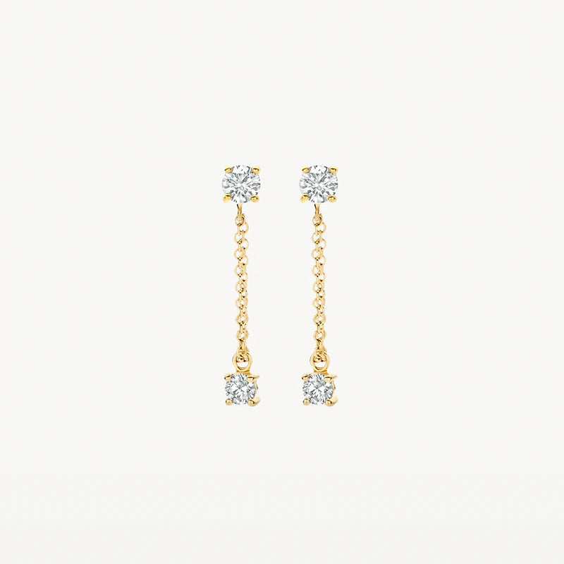 Blush Earrings 7346YZI - 14k Yellow Gold with zirconia