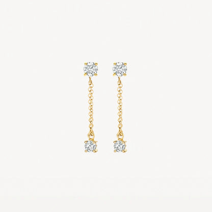 Blush Earrings 7346YZI - 14k Yellow Gold with zirconia