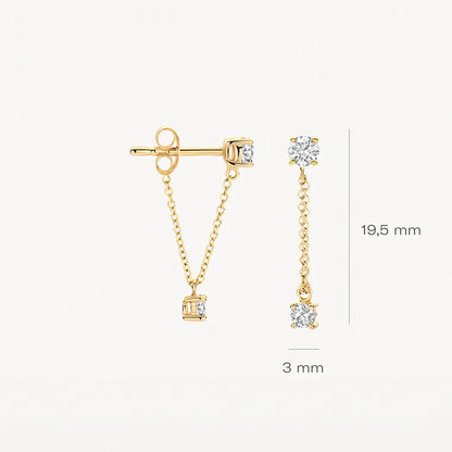 Blush Earrings 7346YZI - 14k Yellow Gold with zirconia