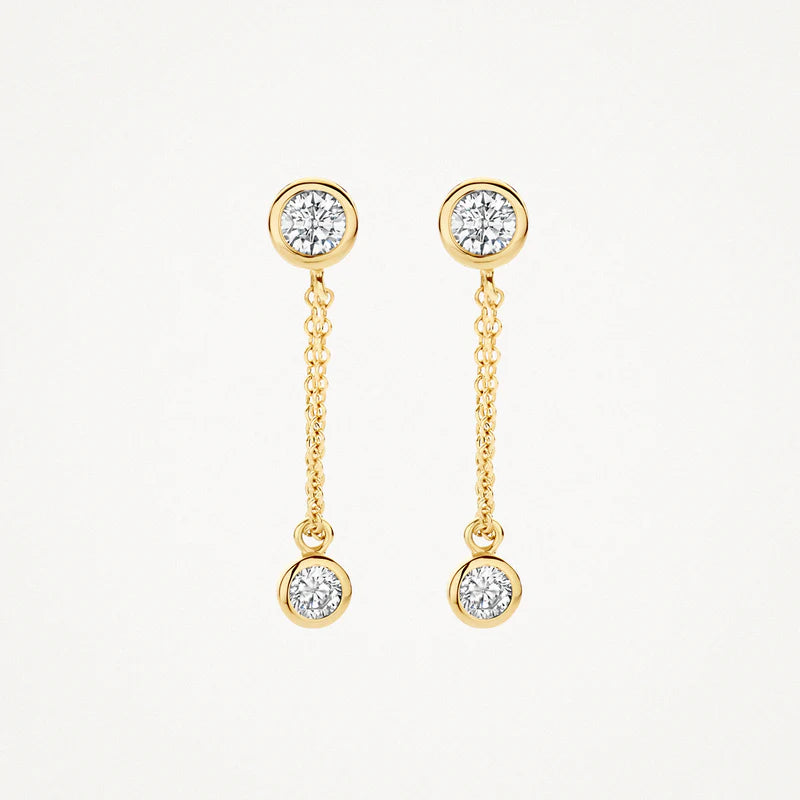 Blush Earrings 7347YZI - 14k Yellow Gold with zirconia