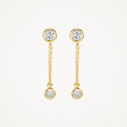 Blush Earrings 7347YZI - 14k Yellow Gold with zirconia