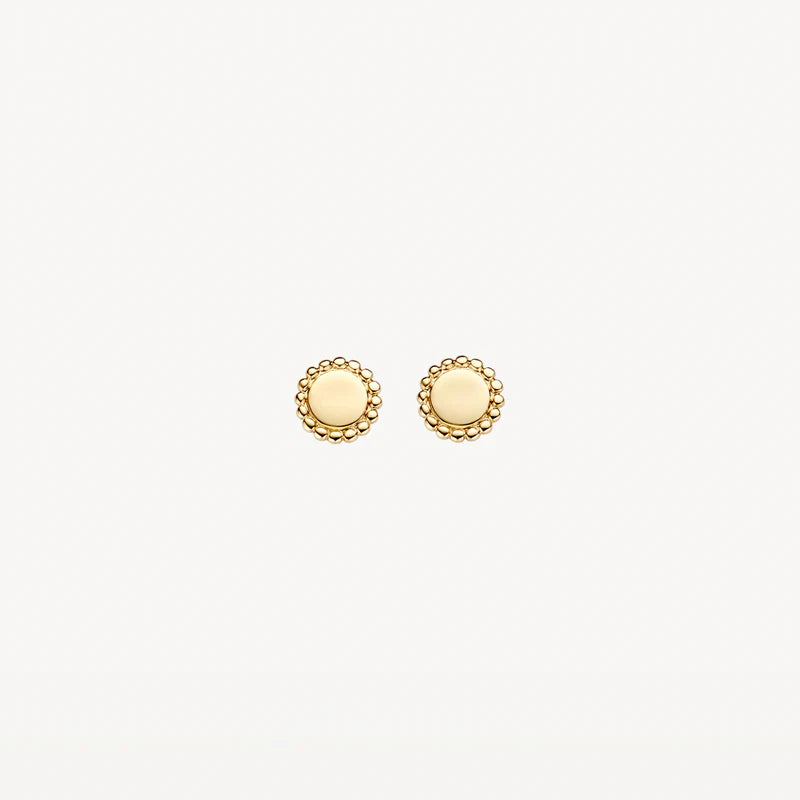 Blush Earrings 7351YGO - 14k Yellow Gold Disc Studs