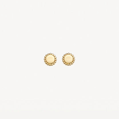 Blush Earrings 7351YGO - 14k Yellow Gold Disc Studs