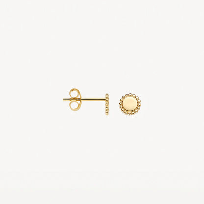 Blush Earrings 7351YGO - 14k Yellow Gold Disc Studs