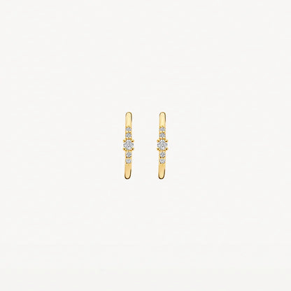 Blush Earrings 7368YZI - 14k Yellow gold Huggies with zirconia