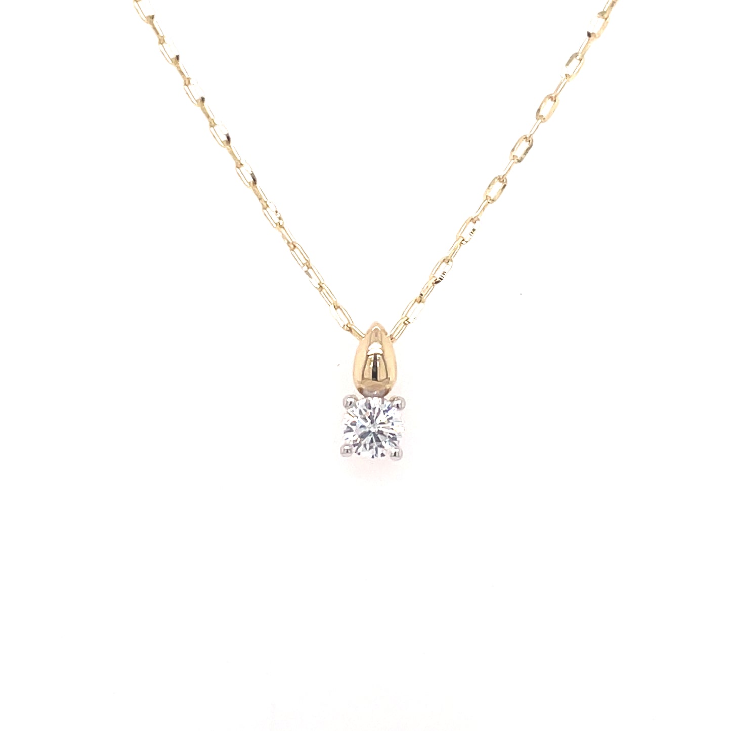 9ct Gold CZ Droplet Slider Pendant GPZ415