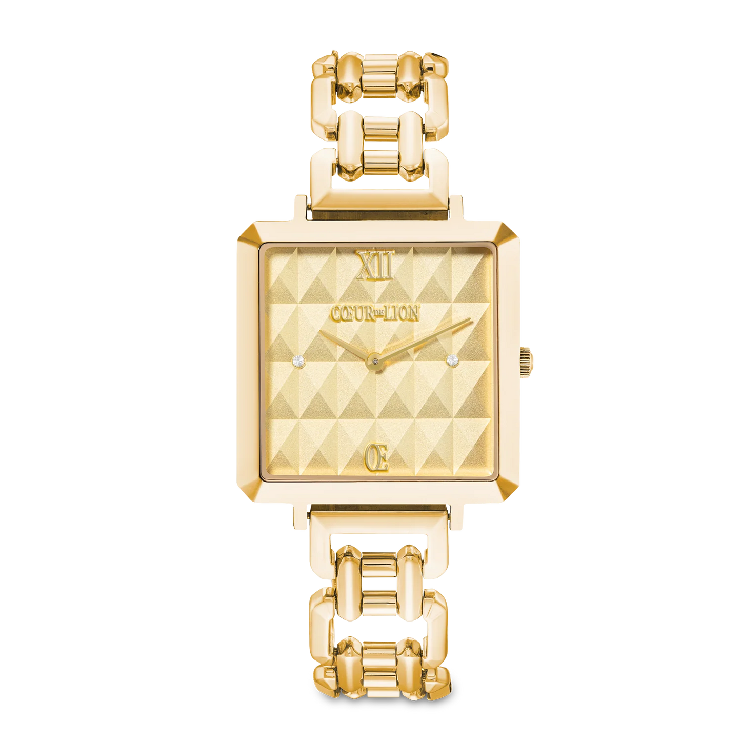 COEUR DE LION Watch Iconic Cube Spikes Statement Gold 7662741616