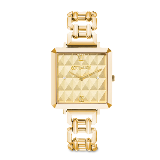 COEUR DE LION Watch Iconic Cube Spikes Statement Gold 7662741616