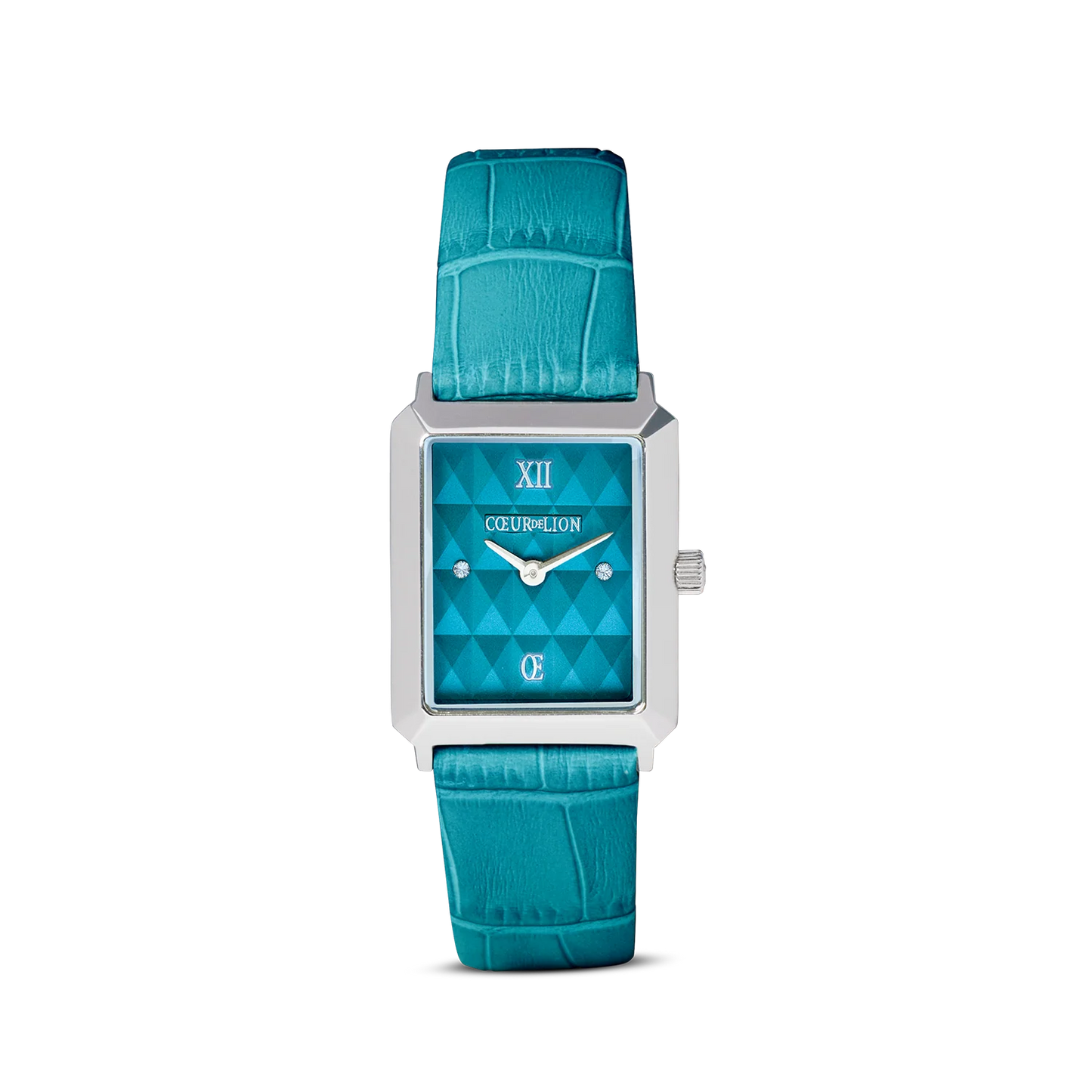 COEUR DE LION Watch Iconic Spikes Teal Silver Leather 7670710627