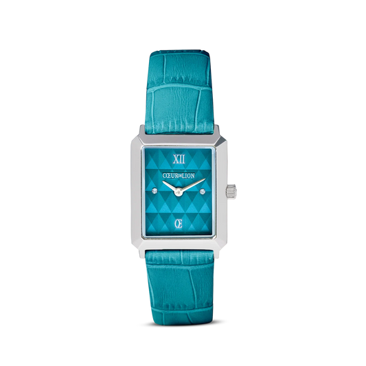COEUR DE LION Watch Iconic Spikes Teal Silver Leather 7670710627