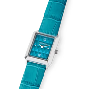 COEUR DE LION Watch Iconic Spikes Teal Silver Leather 7670710627