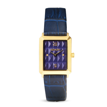 COEUR DE LION Watch Iconic Spikes Bracelet Leather Midnight Blue Gold 7672710716