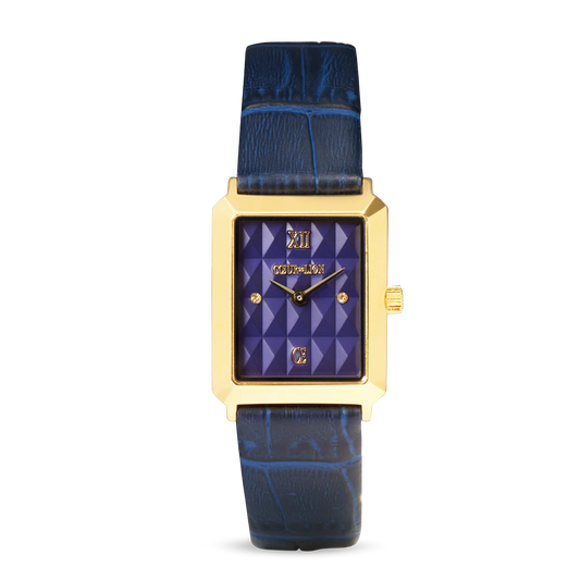 COEUR DE LION Watch Iconic Spikes Bracelet Leather Midnight Blue Gold 7672710716