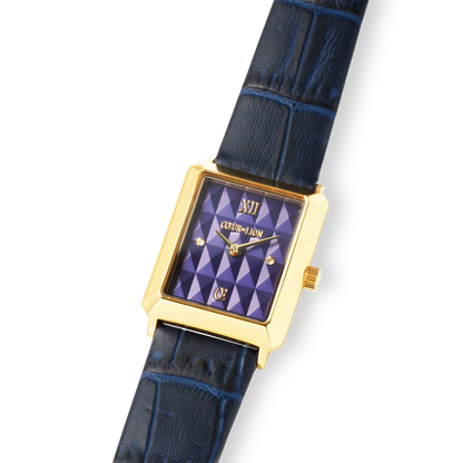 COEUR DE LION Watch Iconic Spikes Bracelet Leather Midnight Blue Gold 7672710716