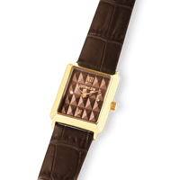 COEUR DE LION Watch Iconic Spikes bracelet Leather Mocha Mousse gold 7672711100