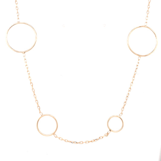 Amèlie 18ct Gold-Plated 80cm Circles Chain 82122580