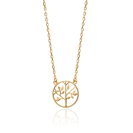 Amèlie 18ct Gold-Plated Tree of Life Pendant 82136545