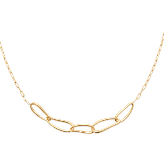 Amèlie 18ct Gold-Plated Ovals Necklace 82192145