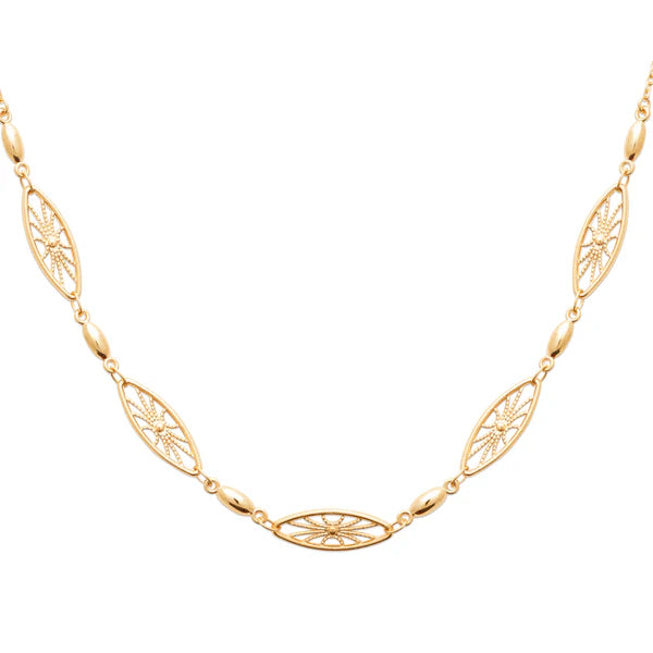 Amèlie 18ct Gold-Plated  Filigree Necklace 82222945