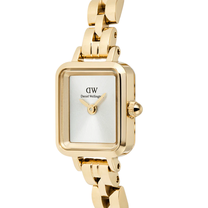Daniel Wellington Quadro Mini Arch 3-link White Sunray Gold DW00100850