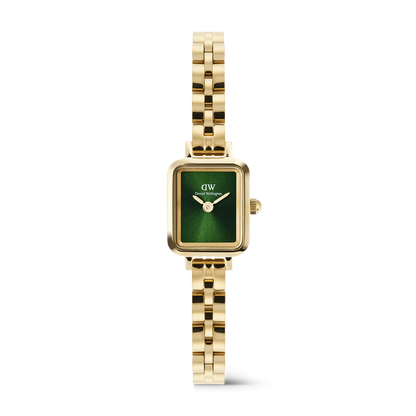 Daniel Wellington Quadro Mini Arch 3-link Emerald Sunray Gold DW00100852